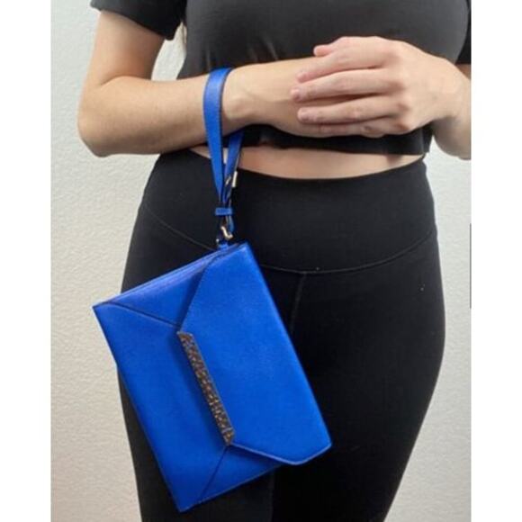 Stella & Dot Cobalt Blue Women's Envelope Wristlet Clutch - Picture 5 of 8